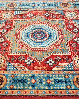 Traditional Serapi Orange Wool Area Rug 3' 3" x 4' 8" - Solo Rugs