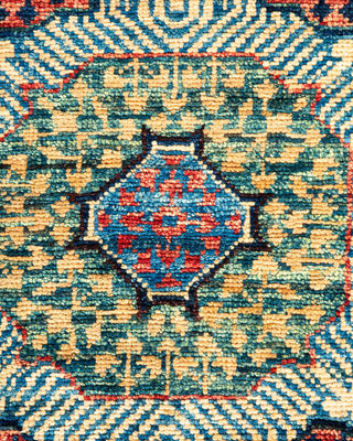 Traditional Serapi Light Blue Wool Area Rug 3' 3" x 4' 10" - Solo Rugs
