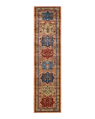 Traditional Serapi Brown Wool Runner 2' 10" x 11' 9" - Solo Rugs