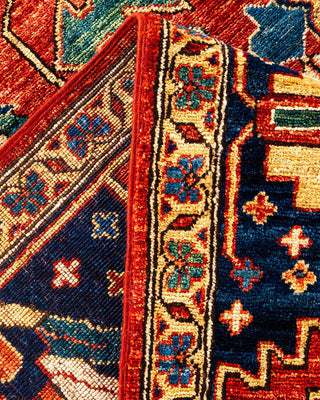 Traditional Serapi Orange Wool Area Rug 8' 5" x 12' 2" - Solo Rugs