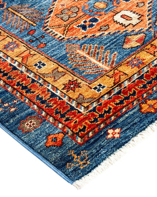 Traditional Serapi Light Blue Wool Runner 2' 8" x 9' 8" - Solo Rugs
