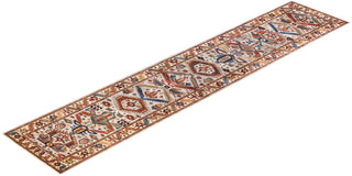Traditional Serapi Ivory Wool Runner 2' 8" x 12' 10" - Solo Rugs