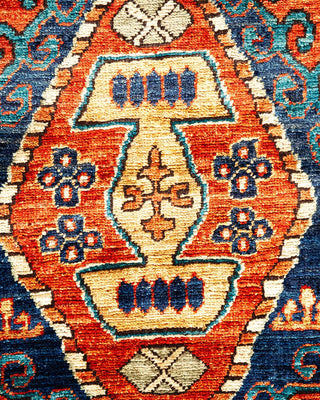 Traditional Serapi Orange Wool Runner 3' 3" x 9' 11" - Solo Rugs