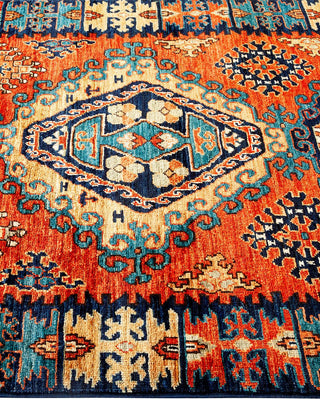 Traditional Serapi Orange Wool Runner 3' 3" x 9' 11" - Solo Rugs