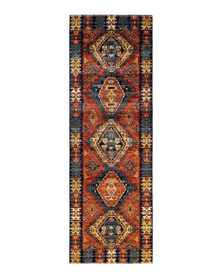 Traditional Serapi Orange Wool Runner 3' 3" x 9' 11" - Solo Rugs