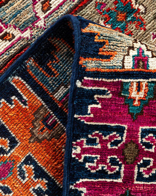 Traditional Serapi Purple Wool Runner 3' 4" x 13' 10" - Solo Rugs
