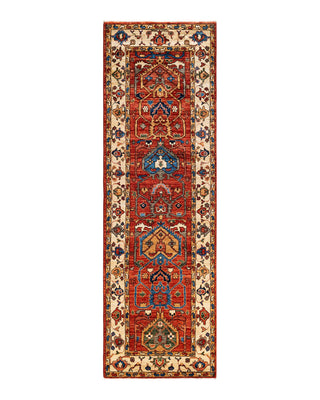 Traditional Serapi Orange Wool Runner 2' 8" x 8' 2" - Solo Rugs