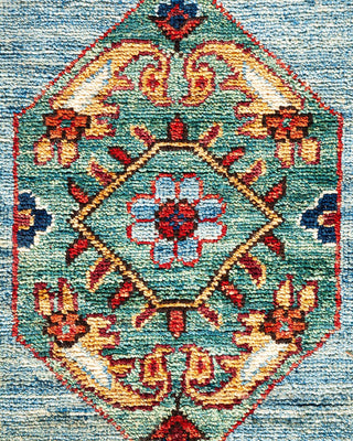 Traditional Serapi Light Blue Wool Runner 2' 6" x 7' 10" - Solo Rugs
