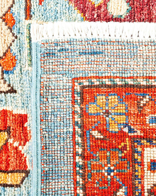 Traditional Serapi Light Blue Wool Area Rug 8' 10" x 11' 6" - Solo Rugs