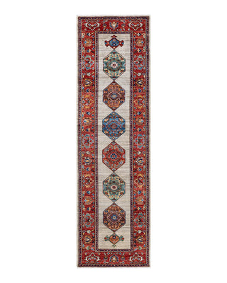 Traditional Serapi Ivory Wool Runner 2' 9" x 9' 9" - Solo Rugs