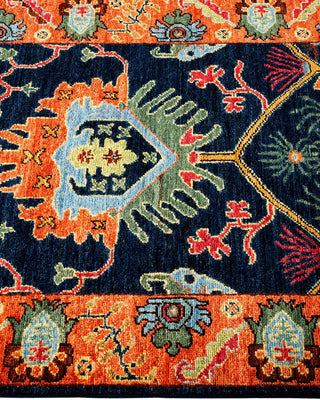 Traditional Serapi Blue Wool Runner 2' 7" x 9' 8" - Solo Rugs