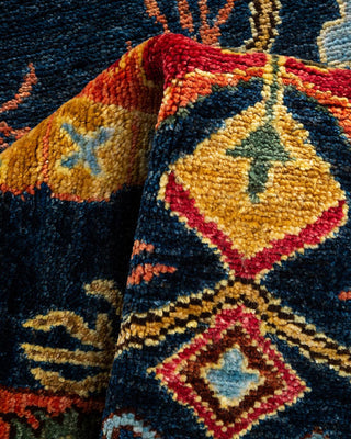 Traditional Serapi Blue Wool Runner 2' 7" x 9' 8" - Solo Rugs