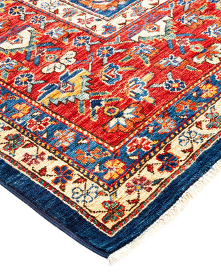 Traditional Serapi Blue Wool Area Rug 8' 10" x 11' 7" - Solo Rugs