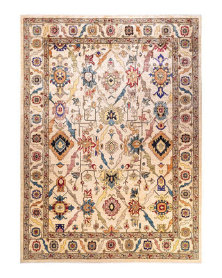 Traditional Serapi Ivory Wool Area Rug 8' 10" x 12' 1" - Solo Rugs