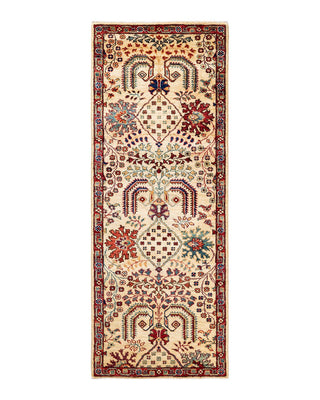 Traditional Serapi Ivory Wool Area Rug 2' 2" x 5' 8" - Solo Rugs