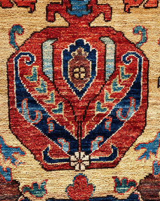 Traditional Serapi Red Wool Area Rug 8' 11" x 11' 7" - Solo Rugs