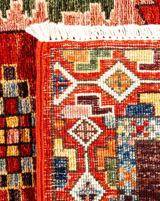 Traditional Serapi Orange Wool Area Rug 8' 9" x 12' 3" - Solo Rugs