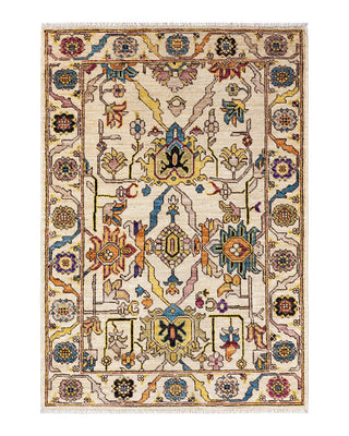 Traditional Serapi Ivory Wool Area Rug 2' 9" x 4' 0" - Solo Rugs
