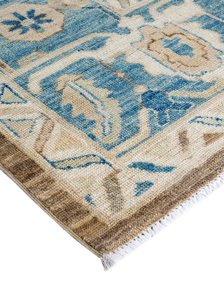 Traditional Oushak Beige Wool Area Rug 9' 11" x 13' 9" - Solo Rugs