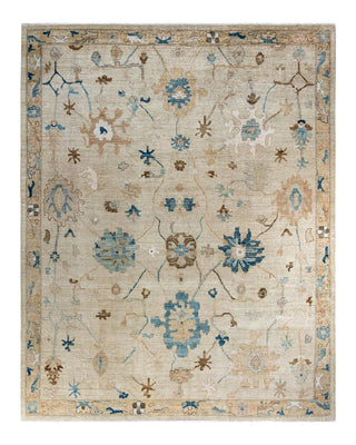 Traditional Oushak Ivory Wool Area Rug 9' 0" x 11' 6" - Solo Rugs