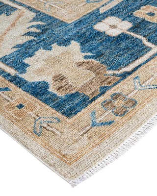Traditional Oushak Ivory Wool Area Rug 9' 0" x 11' 8" - Solo Rugs
