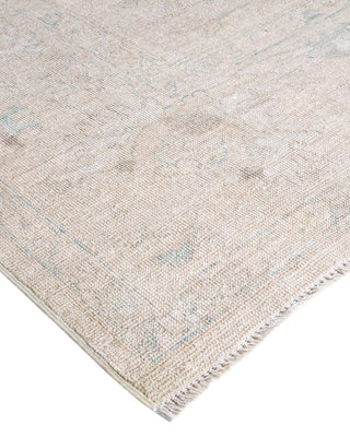Traditional Oushak Ivory Wool Area Rug 8' 9" x 11' 7" - Solo Rugs
