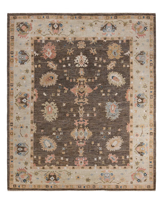 Traditional Oushak Beige Wool Area Rug 8' 1" x 9' 7" - Solo Rugs