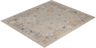 Traditional Oushak Ivory Wool Area Rug 8' 4" x 9' 9" - Solo Rugs