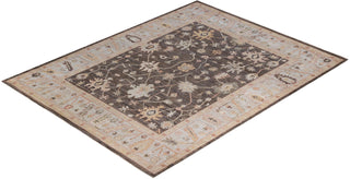 Traditional Oushak Brown Wool Area Rug 8' 2" x 10' 3" - Solo Rugs