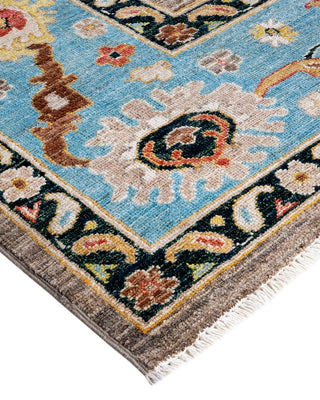 Traditional Oushak Beige Wool Area Rug 7' 10" x 9' 7" - Solo Rugs