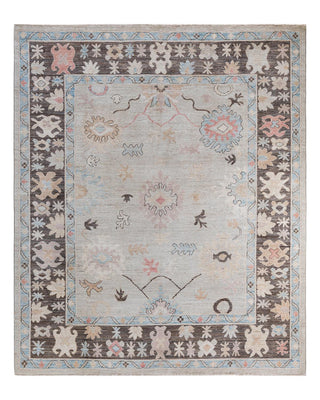 Traditional Oushak Ivory Wool Area Rug 8' 2" x 9' 8" - Solo Rugs