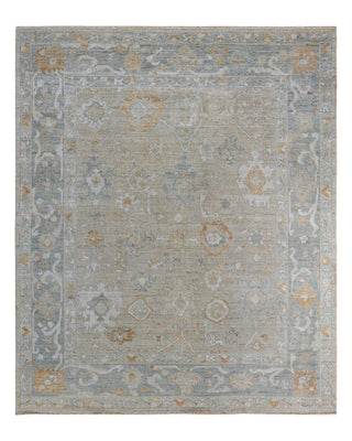 Traditional Oushak Ivory Wool Area Rug 7' 10" x 9' 5" - Solo Rugs