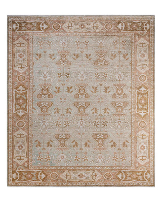 Traditional Oushak Ivory Wool Area Rug 8' 6" x 9' 10" - Solo Rugs
