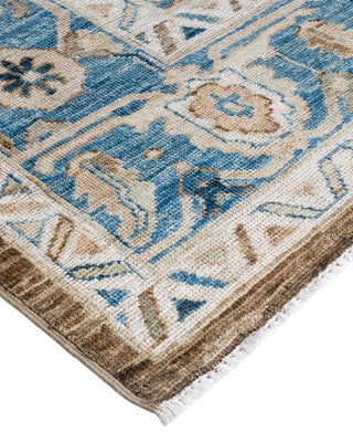 Traditional Oushak Beige Wool Area Rug 8' 1" x 9' 5" - Solo Rugs