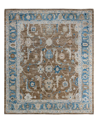 Traditional Oushak Beige Wool Area Rug 8' 1" x 9' 5" - Solo Rugs
