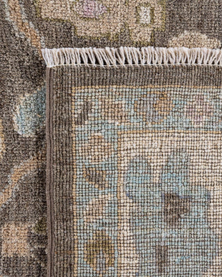 Traditional Oushak Brown Wool Area Rug 6' 1" x 9' 4" - Solo Rugs