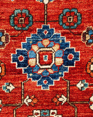 Traditional Serapi Orange Wool Area Rug 8' 8" x 11' 9" - Solo Rugs