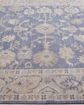 Traditional Oushak Gray Wool Area Rug 6' 1" x 8' 10" - Solo Rugs
