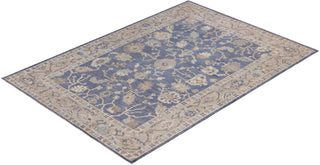 Traditional Oushak Gray Wool Area Rug 6' 1" x 8' 10" - Solo Rugs