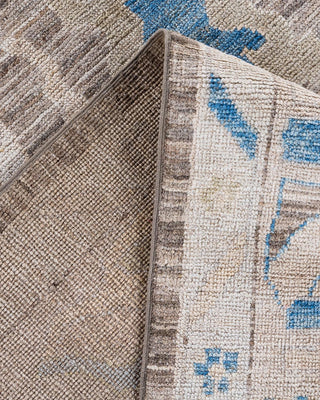 Traditional Oushak Brown Wool Area Rug 6' 2" x 8' 10" - Solo Rugs