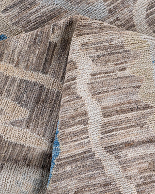 Traditional Oushak Brown Wool Area Rug 6' 2" x 8' 10" - Solo Rugs