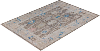 Traditional Oushak Brown Wool Area Rug 6' 2" x 8' 10" - Solo Rugs