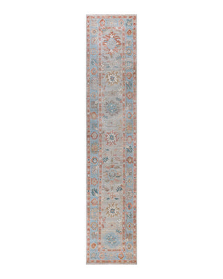 Traditional Oushak Ivory Wool Runner 2' 9" x 13' 8" - Solo Rugs