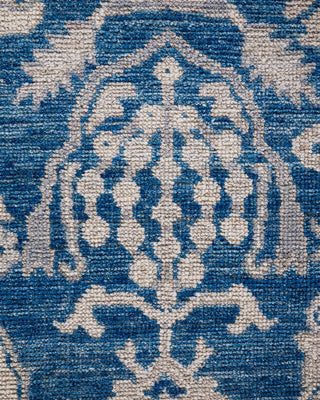 Traditional Oushak Light Blue Wool Runner 2' 7" x 9' 9" - Solo Rugs
