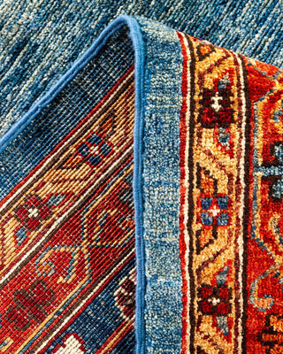 Traditional Serapi Light Blue Wool Area Rug 9' 0" x 11' 6" - Solo Rugs