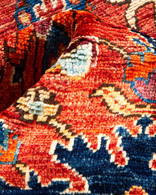 Traditional Serapi Orange Wool Area Rug 8' 1" x 9' 6" - Solo Rugs