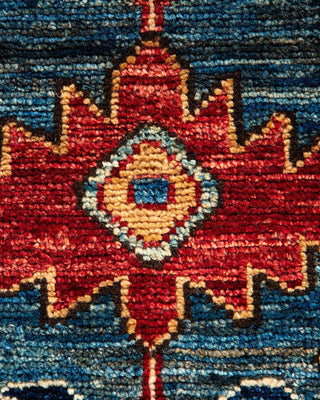 Traditional Serapi Light Blue Wool Area Rug 8' 1" x 9' 10" - Solo Rugs