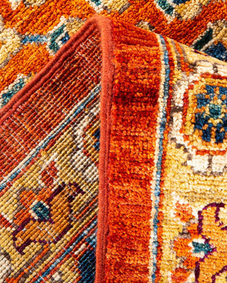 Traditional Serapi Orange Wool Area Rug 9' 10" x 13' 6" - Solo Rugs