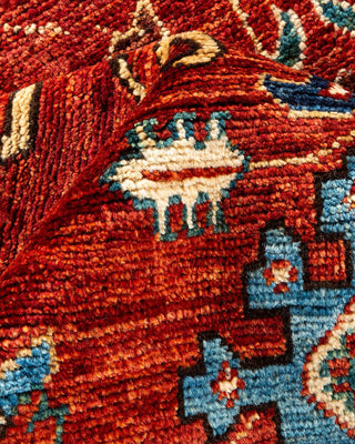 Traditional Serapi Orange Wool Area Rug 7' 11" x 9' 0" - Solo Rugs