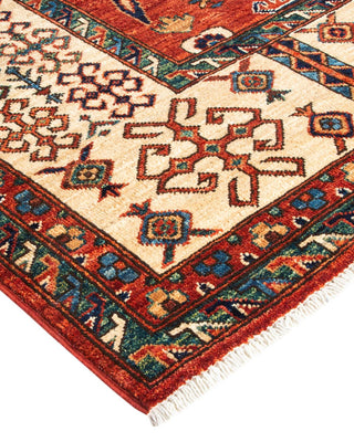Traditional Serapi Orange Wool Area Rug 8' 1" x 9' 8" - Solo Rugs